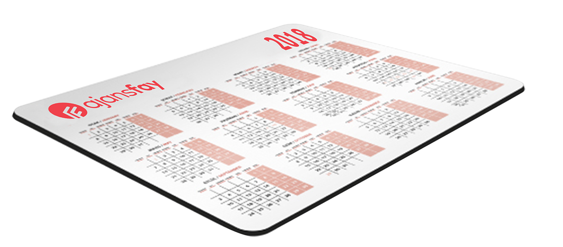 Takvim Baskılı Mousepad